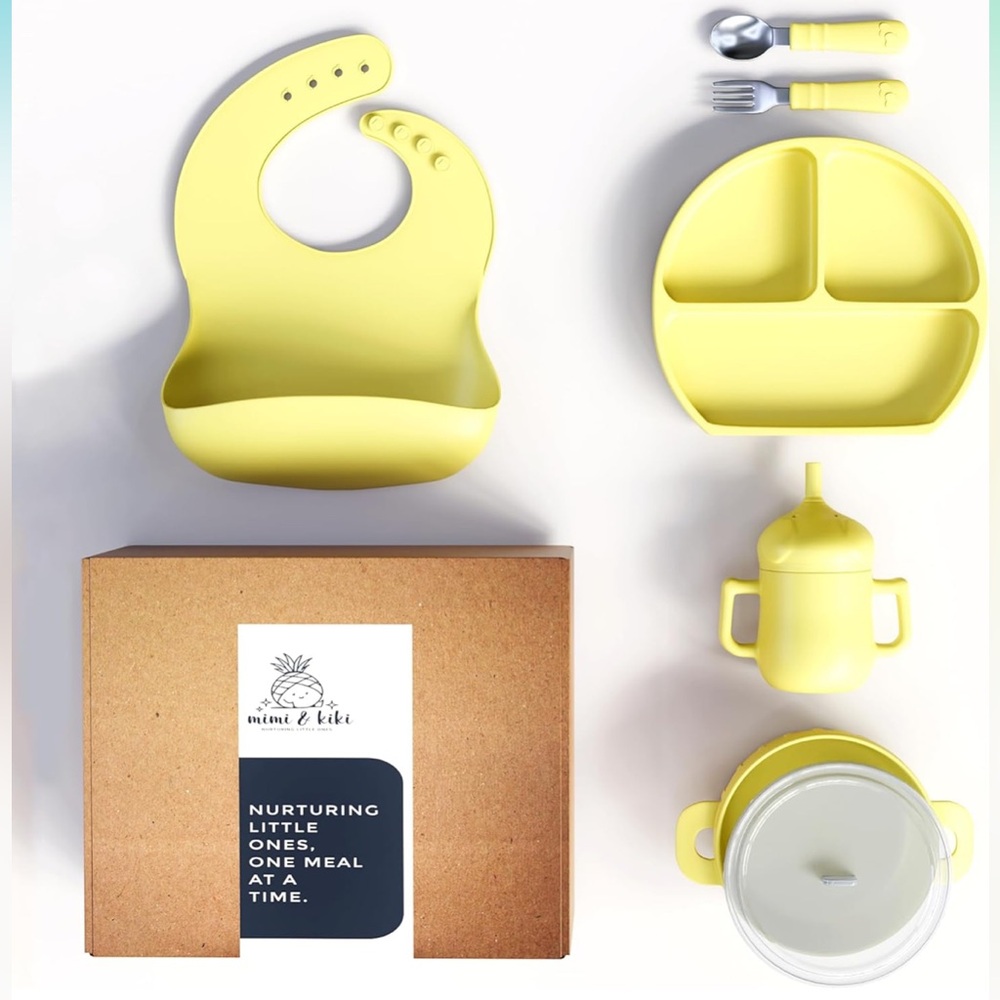 Mimi & Kiki BPA-Free Silicone Baby Feeding Set